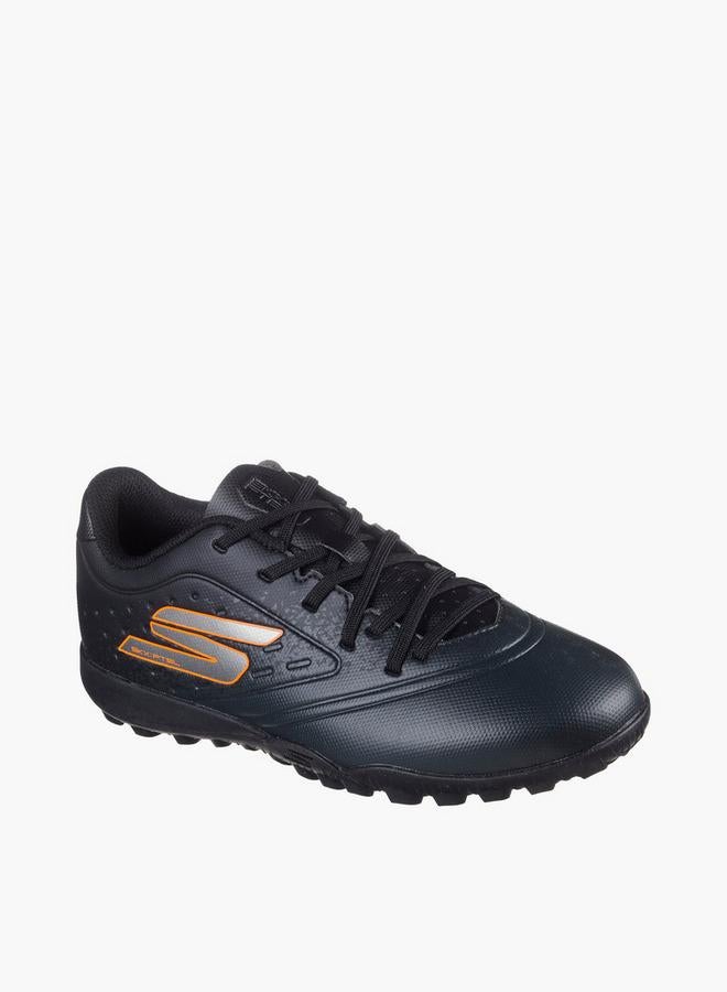 SKECHERS أحذية كرة القدم للشباب الصغار من نوع Tf مع أربطة - 252061L-Bkor-Cp - Image 1