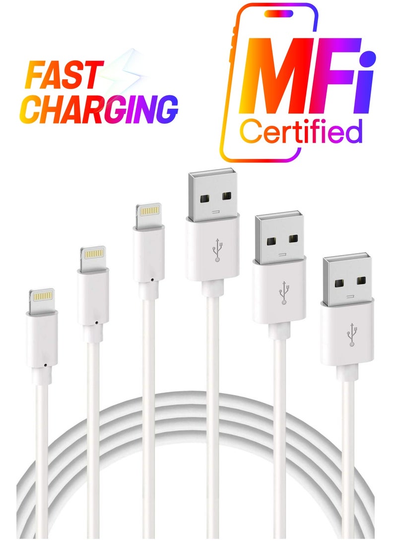 ELTRAZONE iPhone Charger Cable - Apple MFi Certified 3Pack iPhone Charging Cable for iPhone SE 2020 11 Xs Max XR X 8 Plus 7 Plus 6 Plus 5s SE iPad Pro and More  - Image 1