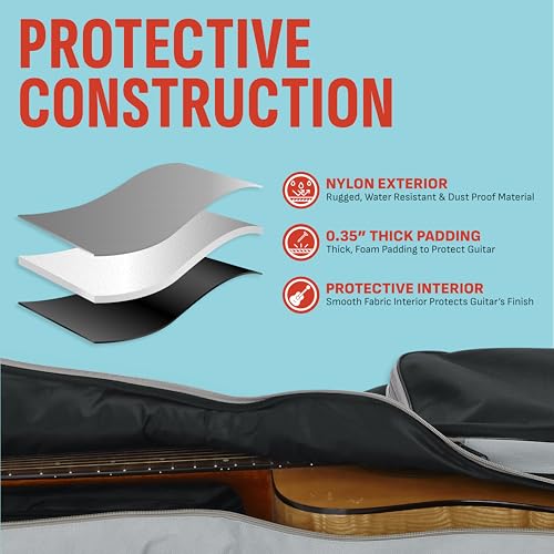 IRIDESCENT Wayfinder by Gator Cases Lightweight Acoustic Guitar Gig Bag with Large Accessory Pocket and Adjustable Backpack Straps; (WF-GB-ACOU) - Image 3