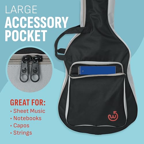 IRIDESCENT Wayfinder by Gator Cases Lightweight Acoustic Guitar Gig Bag with Large Accessory Pocket and Adjustable Backpack Straps; (WF-GB-ACOU) - Image 4