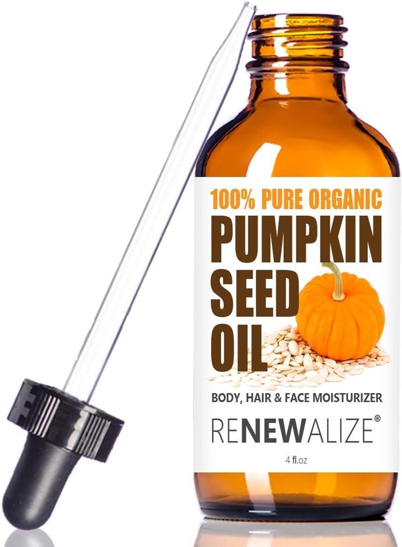 ORGANIC PUMPKIN SEED OIL NATURAL FACE MOISTURIZER  Unrefined Cold Pressed facial oils anti aging treatment for men and women  For Normal Combination and Mature Skin Types