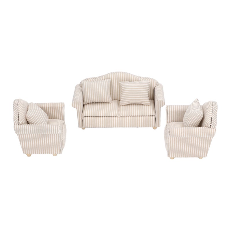 1:12 Scale Dollhouse Sofa Hand Crafted High Simulation Miniature Sofa for Dollhouse Accessories - Image 4
