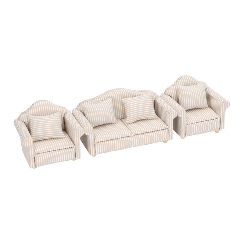 1:12 Scale Dollhouse Sofa Hand Crafted High Simulation Miniature Sofa for Dollhouse Accessories - Image 5