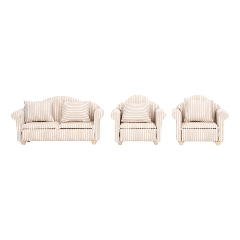 1:12 Scale Dollhouse Sofa Hand Crafted High Simulation Miniature Sofa for Dollhouse Accessories - Image 1