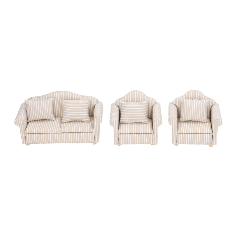 1:12 Scale Dollhouse Sofa Hand Crafted High Simulation Miniature Sofa for Dollhouse Accessories - Image 2