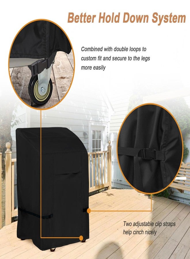 NettyPro BBQ Grill Cover Heavy Duty Waterproof 32 Inch, Fadeproof & UV Resistant, Barbecue Cover for Small Weber, Char-Broil, Brinkmann, Jenn Air, Nexgrill Grills 2 Burner, Black - Image 4