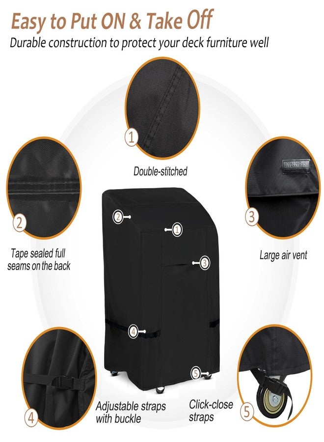 NettyPro BBQ Grill Cover Heavy Duty Waterproof 32 Inch, Fadeproof & UV Resistant, Barbecue Cover for Small Weber, Char-Broil, Brinkmann, Jenn Air, Nexgrill Grills 2 Burner, Black - Image 5