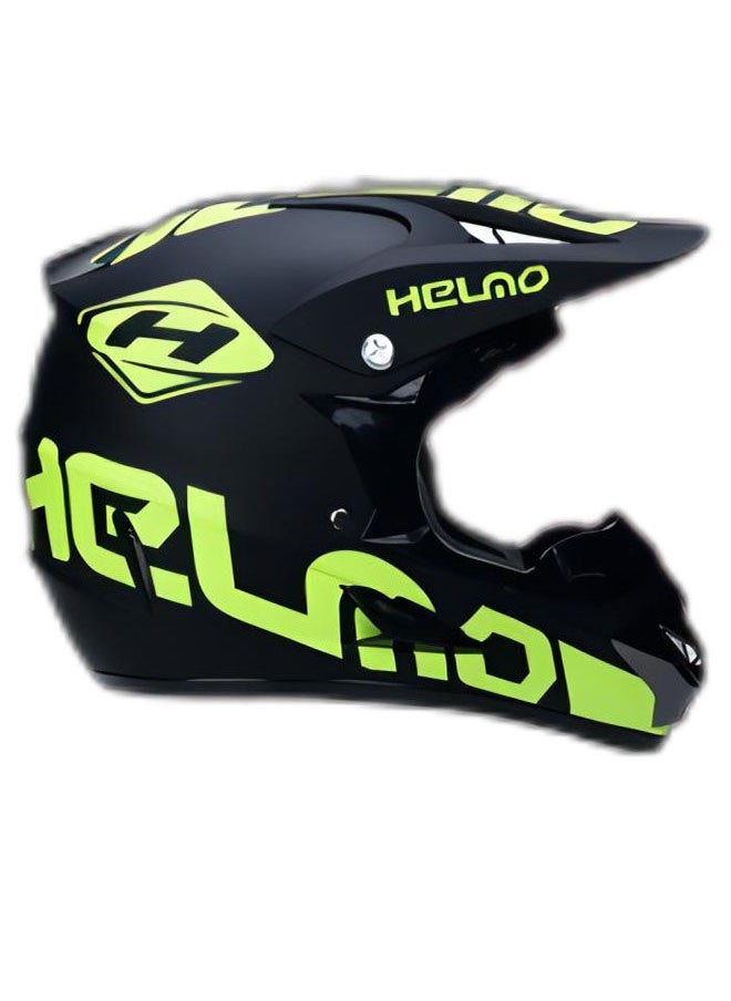 Generic Motorcycle Full Face Helmet,Off-Road Sports Helmet,Competition Helmet,Gift for Off-Road and Extreme Sports Enthusiasts,Suitable for Mountain Cycling,Motorcycle and Cycling Activities(Green H Style)  - Image 3
