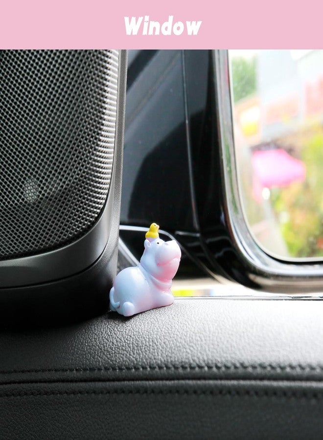 YGMONER Mini Hippopotamus Car Dashboard Figurines Set of 6 Cute 1inch Hippo Car Decorations Kawaii Car Interior Decor Accessories Gifts for Hippo Lover - Image 4