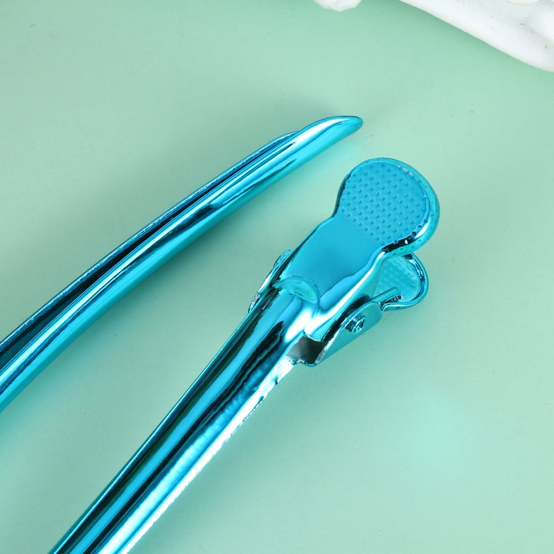 12pcs Portable Hairpin Fastening Clip Metal Hair Clip Hair Styling Pin Headdress Grip for Home Woman Salon (9cm Sky- ) - Image 2