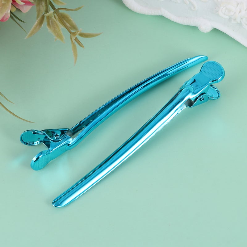 12pcs Portable Hairpin Fastening Clip Metal Hair Clip Hair Styling Pin Headdress Grip for Home Woman Salon (9cm Sky- ) - Image 3