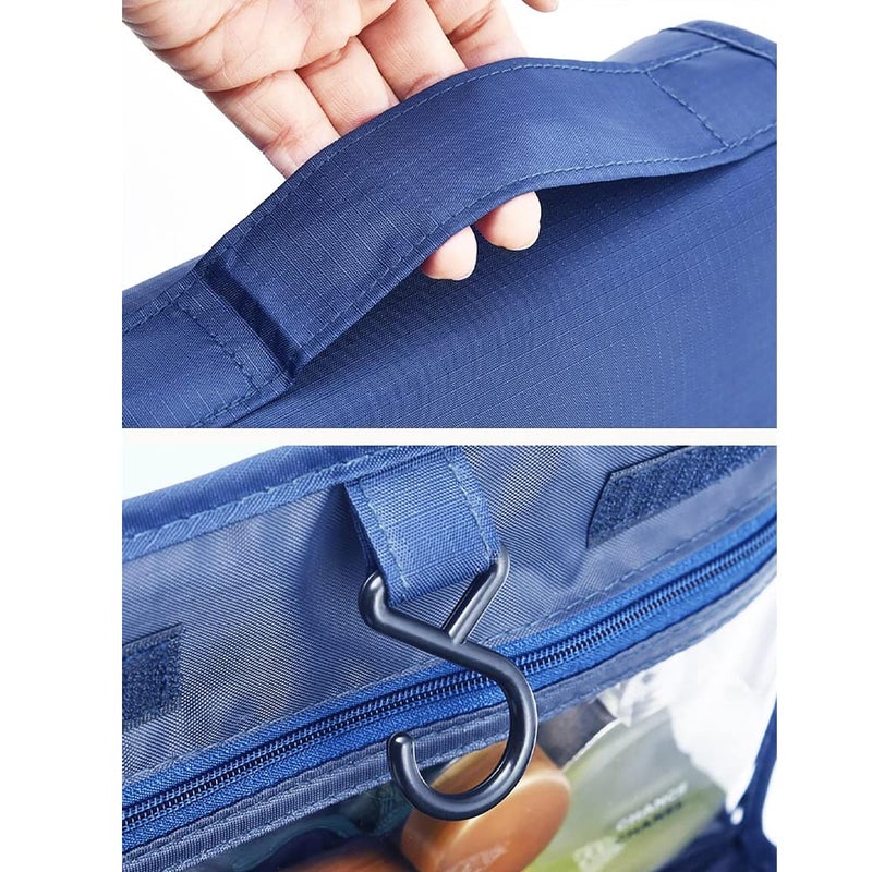 Swift Toiletry Bag Hanging Travel Makeup Bag for Women and Men, Waterproof & Sturdy Hook Cosmetic Makeup Organizer for Toiletries Accessories -, Navy Blue, Toiletry Bag - Image 2