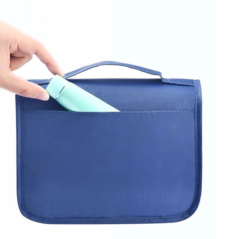 Swift Toiletry Bag Hanging Travel Makeup Bag for Women and Men, Waterproof & Sturdy Hook Cosmetic Makeup Organizer for Toiletries Accessories -, Navy Blue, Toiletry Bag - Image 3