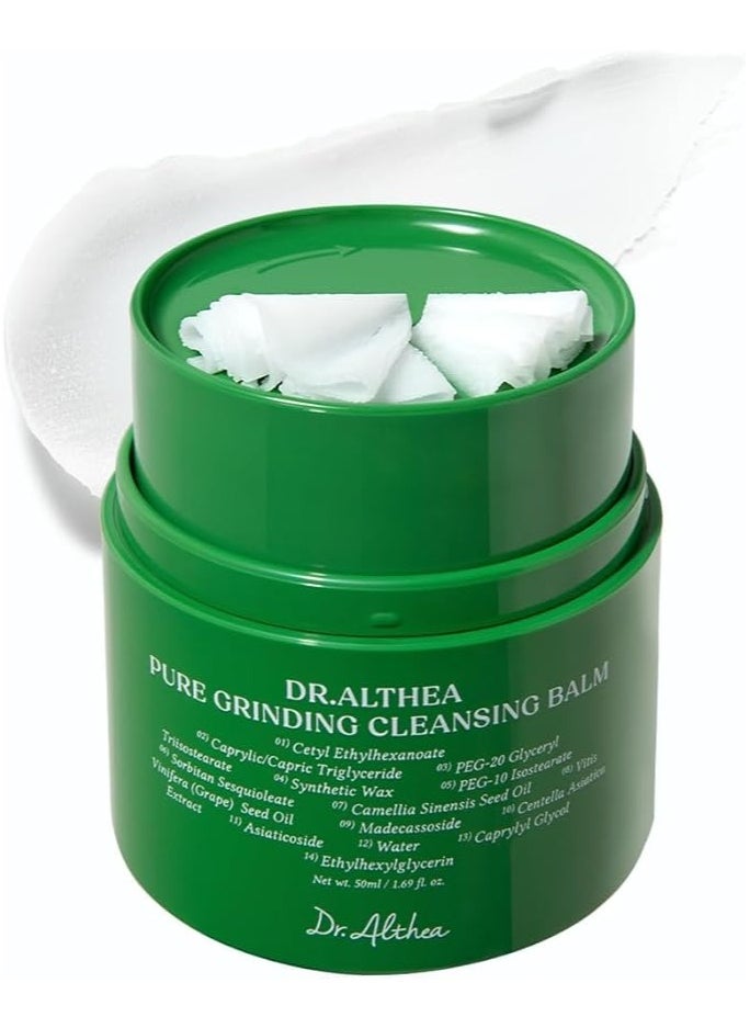 Dr.althea Dr.Althea Pure Grinding Cleansing Balm | Hygenic One-Step Makeup Remover with Madecassoside | Non-Greasy Sorbet Texture | Gentle, Soothing for All Skin Types | Korean Vegan Skincare | 1.69 Fl Oz  - Image 1
