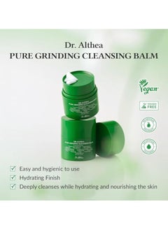 Dr.althea Dr.Althea Pure Grinding Cleansing Balm | Hygenic One-Step Makeup Remover with Madecassoside | Non-Greasy Sorbet Texture | Gentle, Soothing for All Skin Types | Korean Vegan Skincare | 1.69 Fl Oz  - Image 2