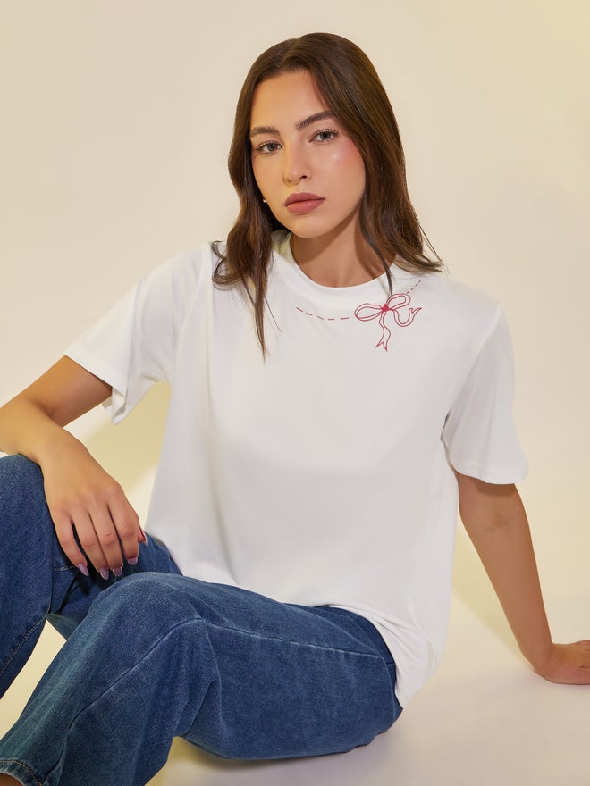 Styli Styli Graphic Print Short Sleeve T-Shirt  - Image 1