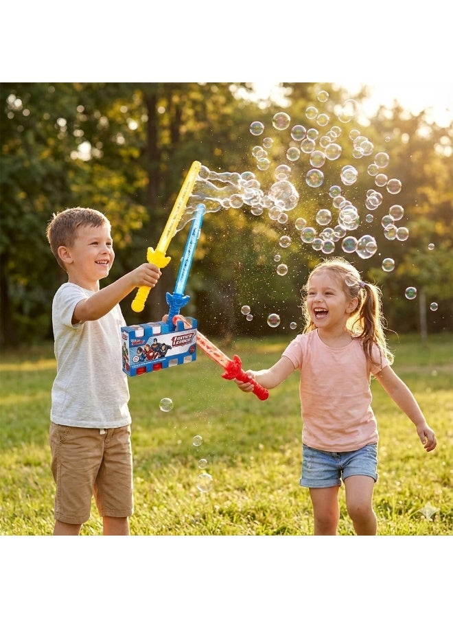 Ciao Justice League Bubble Swords Set of 3 – 38cm Large Bubble Wands with 118ml Solution Each, Licensed Superhero Design, Fun Outdoor Toy for Kids, Perfect for Parties & Gifts - Image 3