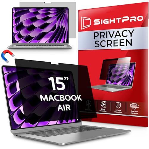 SightPro Magnetic Privacy Screen for MacBook Air 15 Inch (2023-2025, M2, M3, M4) Removable Laptop Privacy Filter Shield and Protector - Image 1