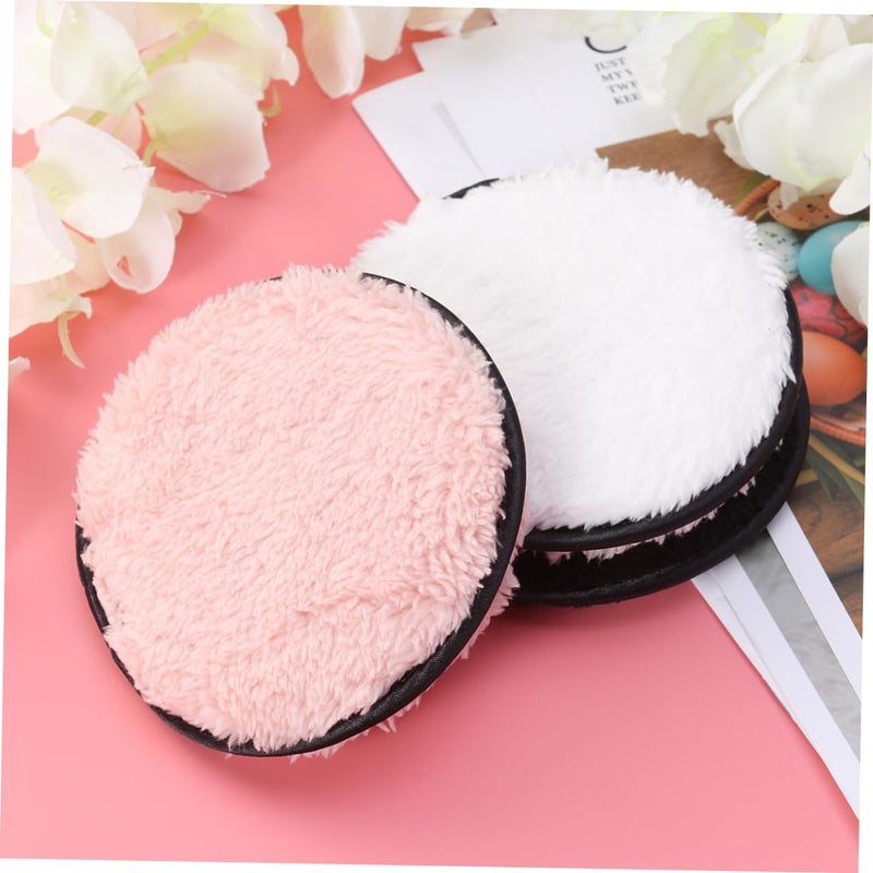 Reusable Makeup Remover Cloth Soft Plush Facial Cleansing Pads 3Pcs Random Color - Image 5