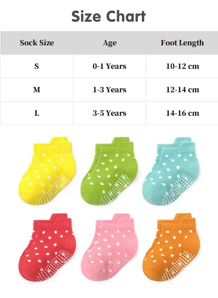 Sharpdo Baby Socks 12-Pairs, Non-Slip Ankle Socks for Boys & Girls, Breathable & Soft - Image 2