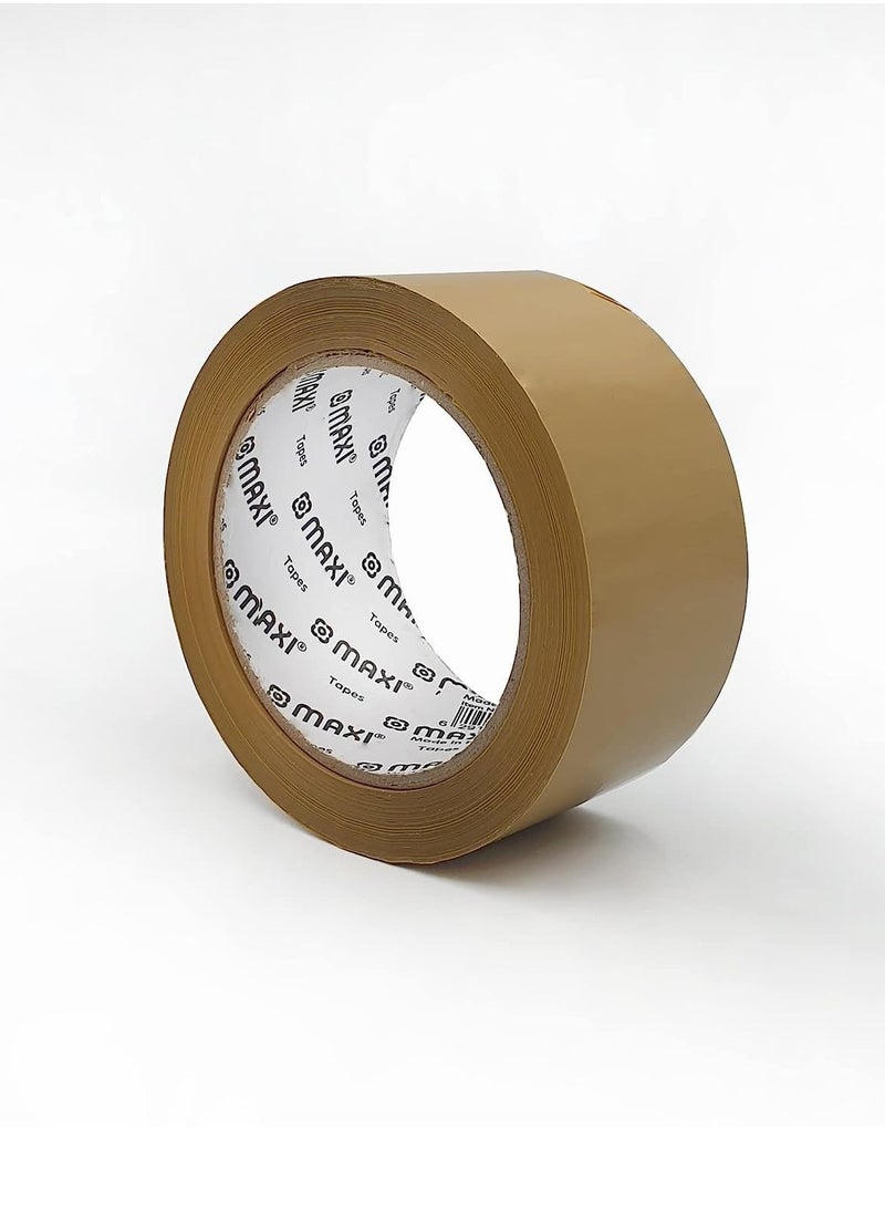 Maxi - 6-Piece 2 Inch Brown Packing Tape 50 Yards - Image 1