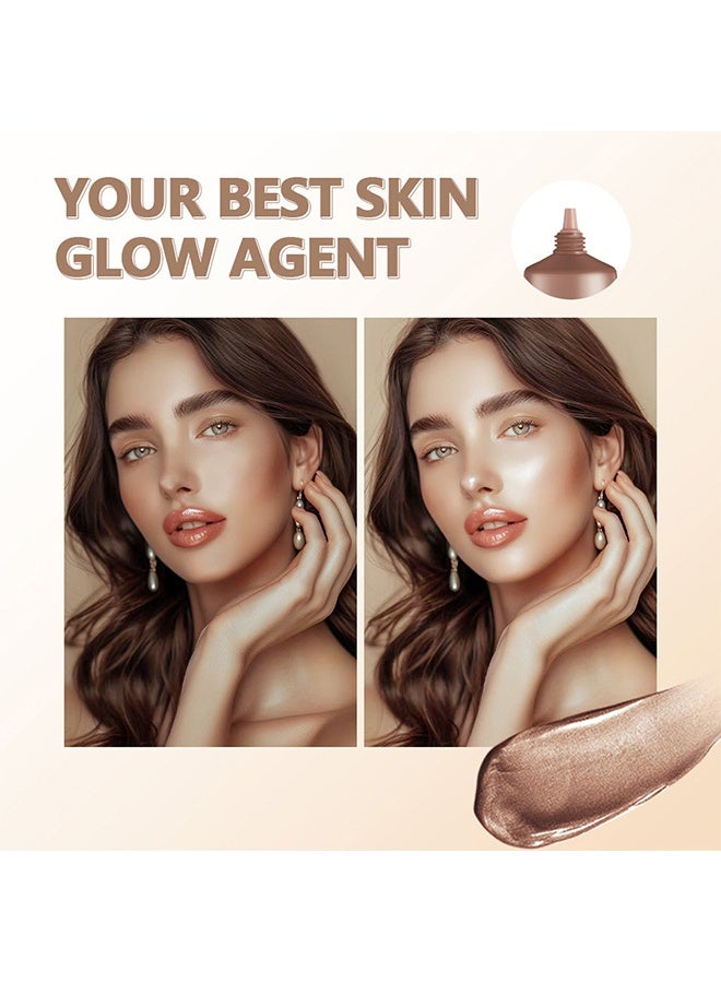 Full Match Glow Foundation, Enhance Foundation Natural Glow, Professional Coverage for a Flawless Look ,#03 Medium （40ml ）