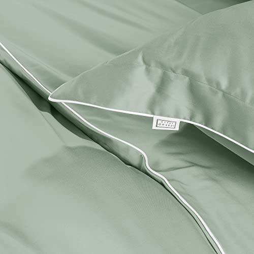 Spread Spain Italian Cotton Standard Pillow Cases Set of 2 Super Soft and Breathable Envelope Closure Pillowcases 18" x 27" Inches Standard Size with 500 Thread Count Mint - Image 3