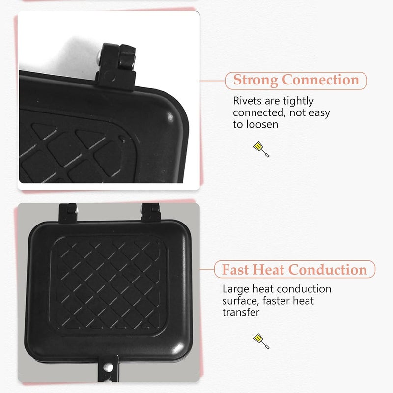 YueStar Toasted Sandwich Maker Non-stick Grilled Sandwich Panini Maker With Insulated Handle Hot Sandwich Maker Grilled Cheese Machine - Image 3
