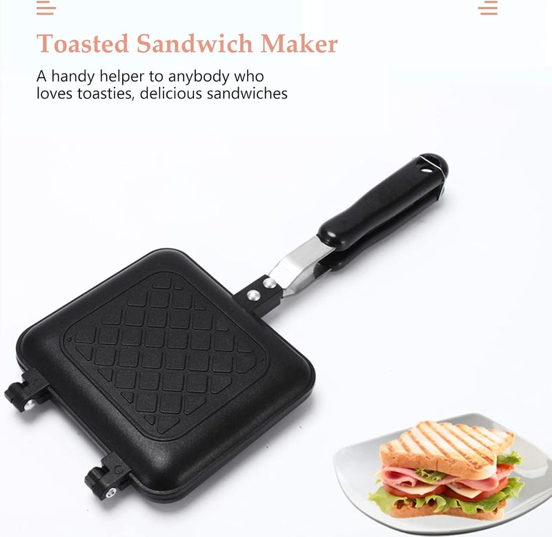 YueStar Toasted Sandwich Maker Non-stick Grilled Sandwich Panini Maker With Insulated Handle Hot Sandwich Maker Grilled Cheese Machine - Image 4