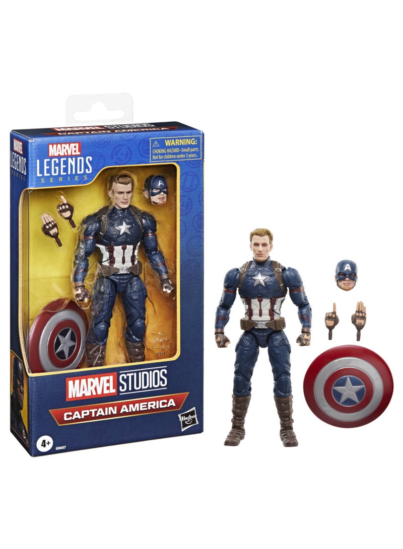 AVENGERS Marvel Legends Series Captain America, Avengers: Endgame Collectible 6 Inch Action Figure - Image 2