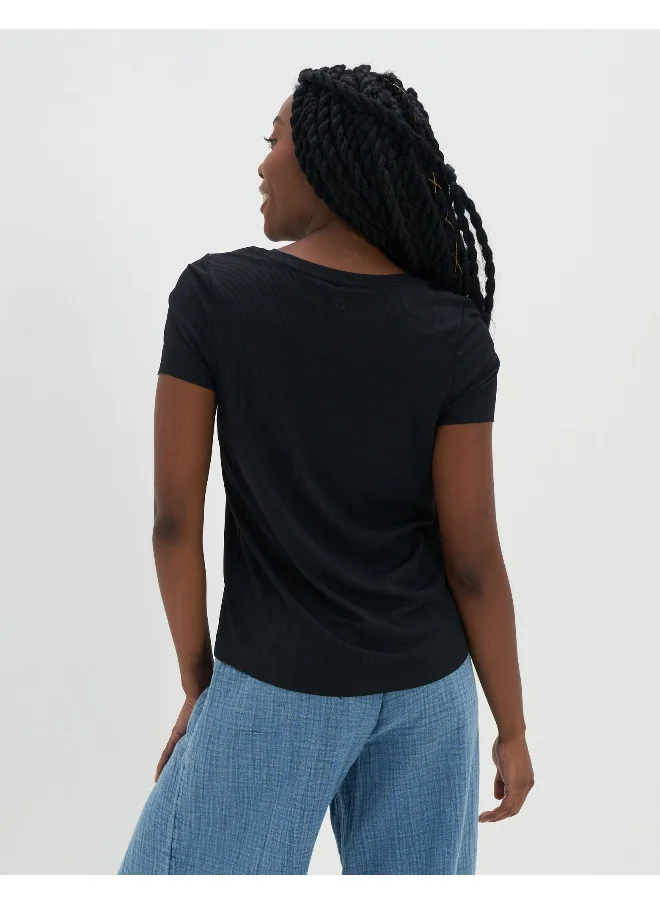 Aerie Round Neck Crop T-Shirt