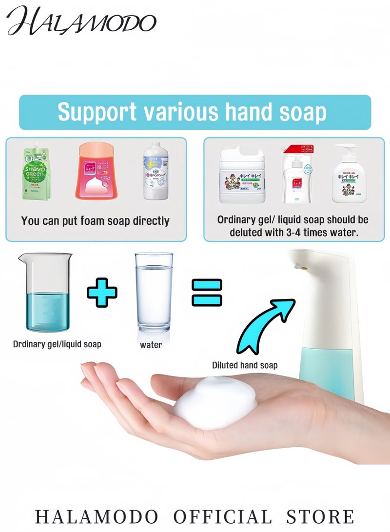 HALAMODO Automatic Foaming Soap Dispenser White 21cm - Image 4