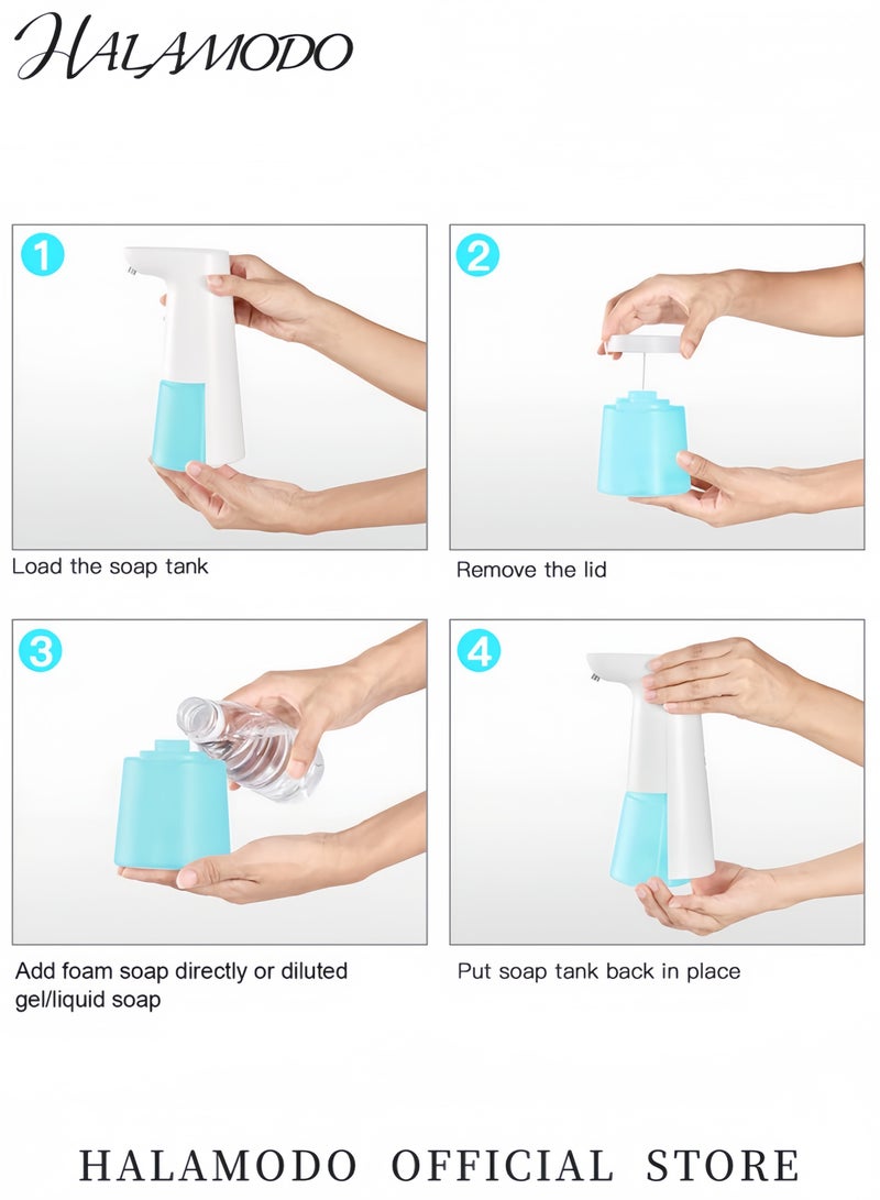 HALAMODO Automatic Foaming Soap Dispenser White 21cm - Image 3