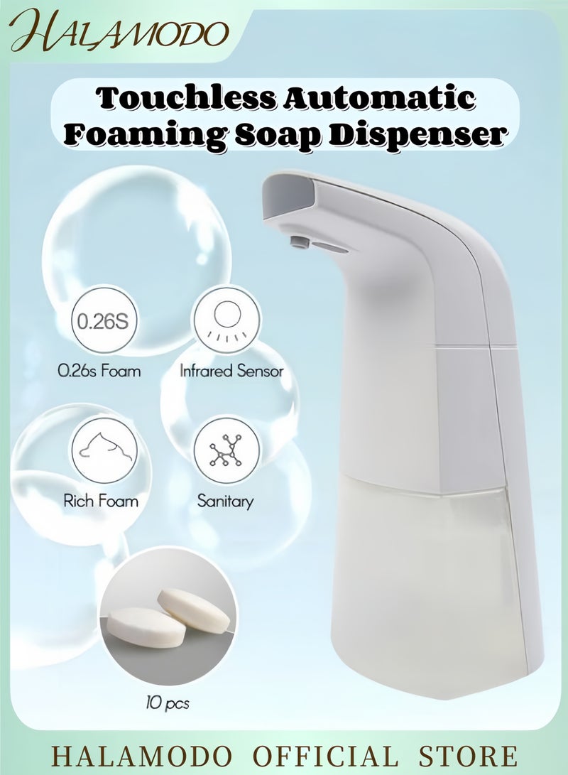 HALAMODO Automatic Foaming Soap Dispenser White 21cm - Image 1