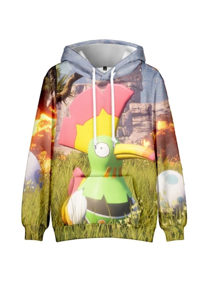 Palworld Phantom Pallu 3D digital print street trend hooded sweatshirt for Adults and Children - Image 1