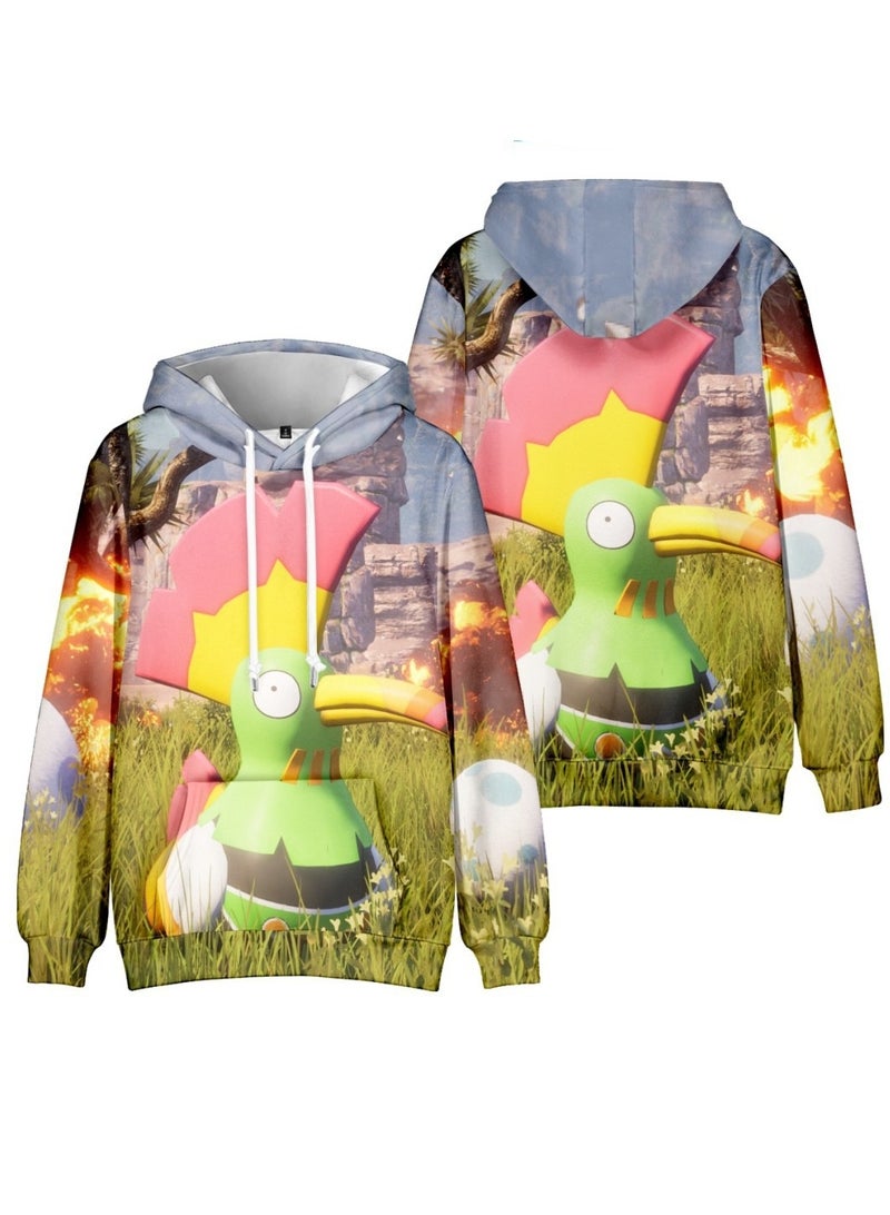 Palworld Phantom Pallu 3D digital print street trend hooded sweatshirt for Adults and Children - Image 3