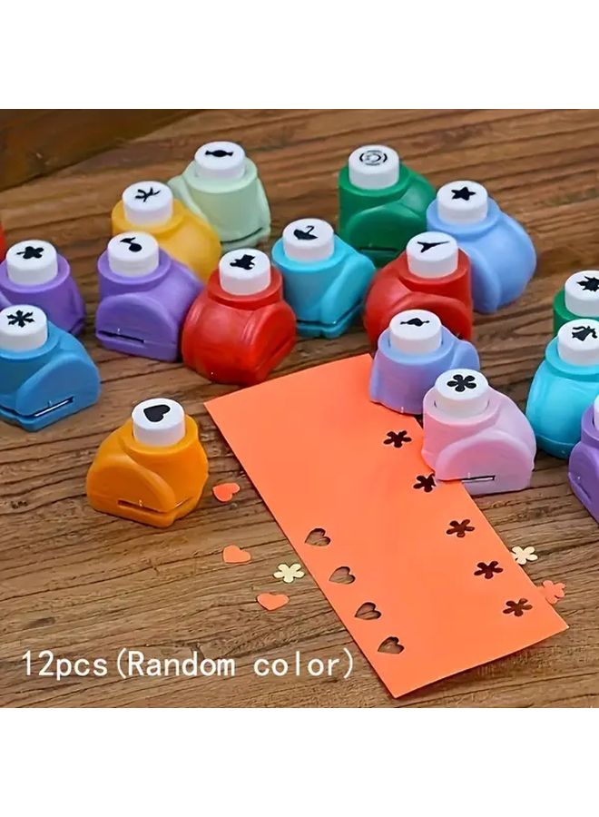 12pcs Mini Craft Punch Set Assorted Shapes DIY Scrapbooking Tool - Image 4