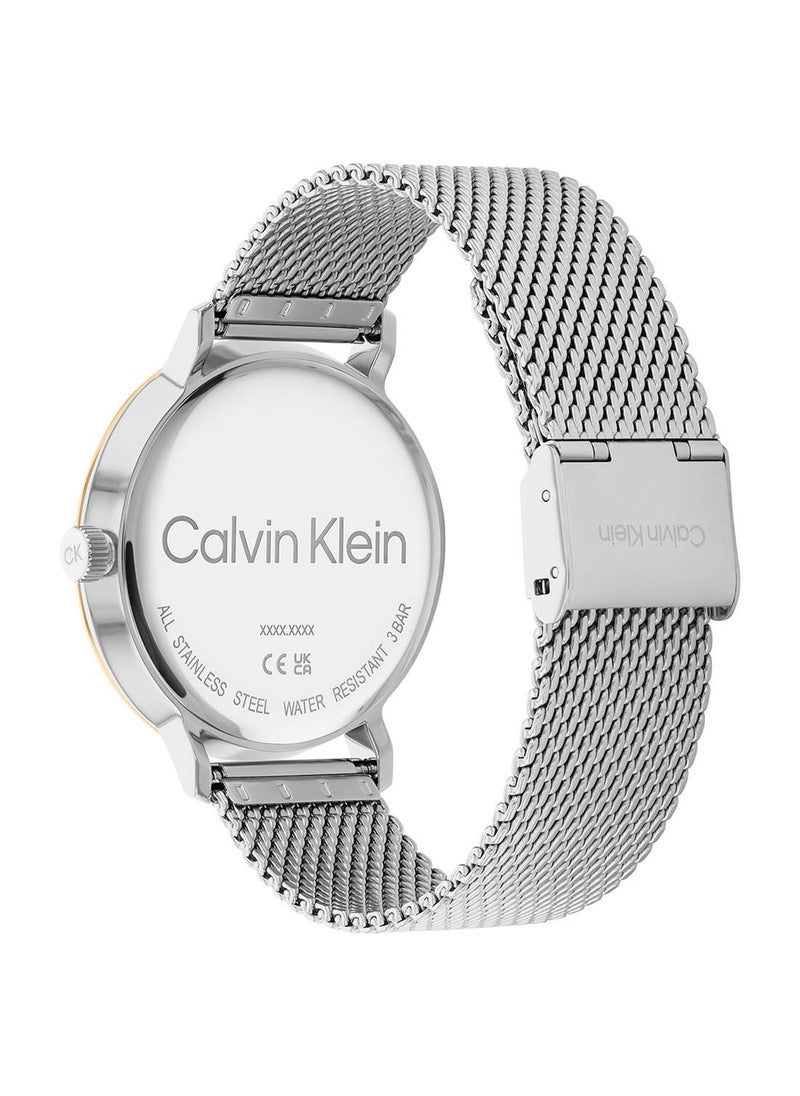 CALVIN KLEIN ساعة يد دائرية أنالوج مقاومة للماء من الفولاذ المقاوم للصدأ 25200047  - Image 3