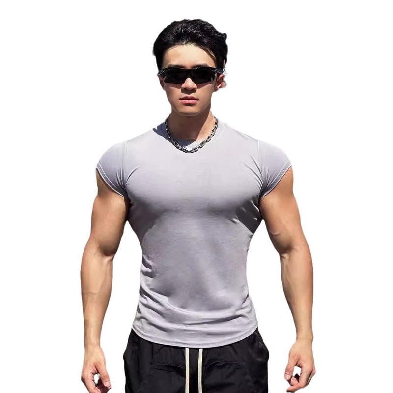 Summer Sport Short Sleeve Men's Fitness Casual T-Shirt - Image 5