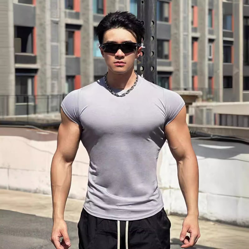 Summer Sport Short Sleeve Men's Fitness Casual T-Shirt - Image 4