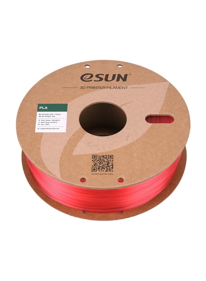 eSUN eSun 3D Printer Filament PLA 1.75 mm Dimensional Accuracy +/- 0.05 mm 1 Kg (2.2 lbs) Spool 3D Printing Material for 3D Printers – Glass Watermelon Red - Image 2