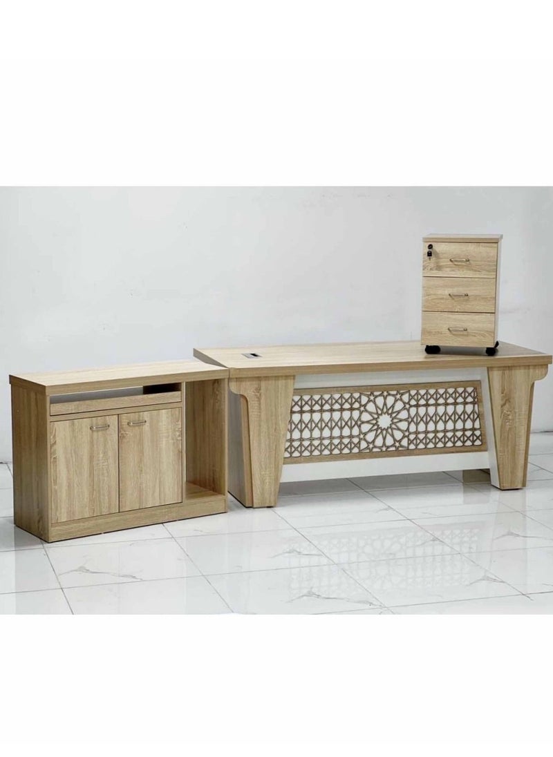 Living - Home Office Desk Computer Desk Desk With Drawer 200cm - Image 1