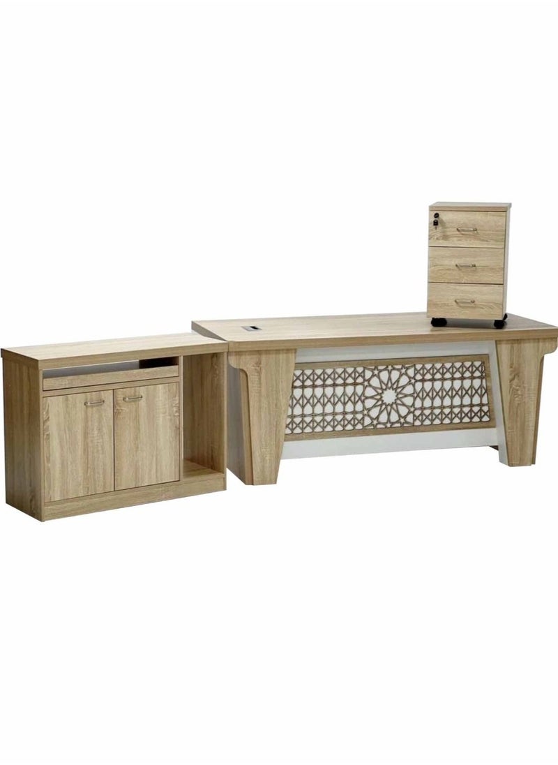 Living - Home Office Desk Computer Desk Desk With Drawer 200cm - Image 1
