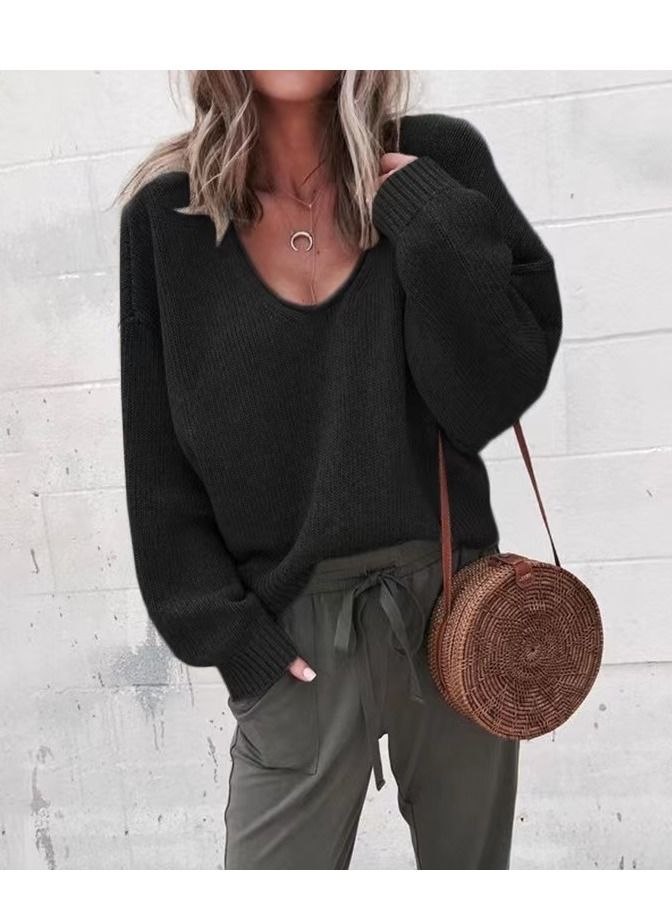 Loquat Women's Autumn/Winter V-neck Casual Fashion Sweater 