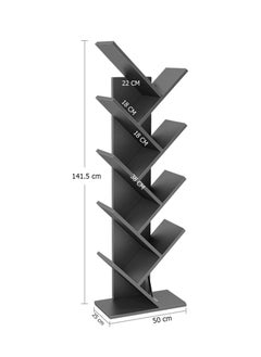 Home Gallery Tree Bookshelf 9-Tier Book Rack natural wood  - Image 2