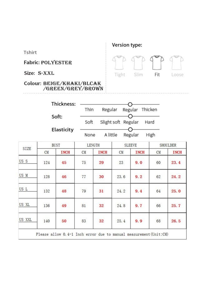 GURUNVANI - Men T Shirt Streetwear Harajuku Tops Short Sleeve Crewneck T-Shirt, T3408GREY, Small - Image 1