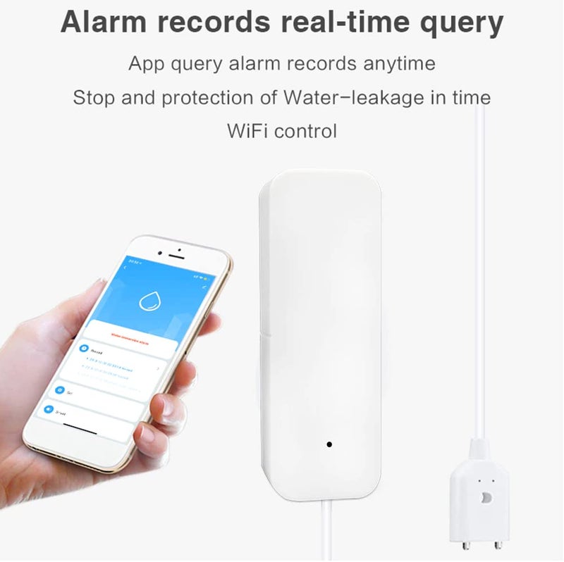 amiciSmart Wifi Water Leakage Detector, SmartLife App Compatible Water Overflow Alarm, Smart Leak Sensor with 2xAAA Battery - Image 3