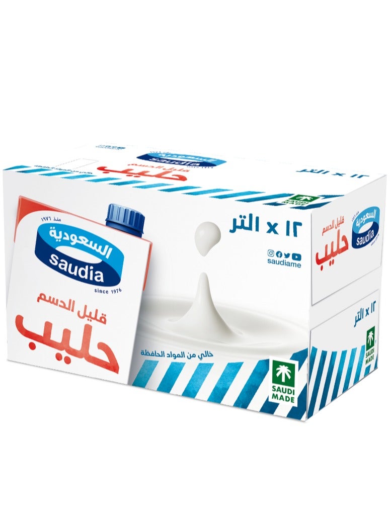 حليب سعودي قليل الدسم 12x1 لتر