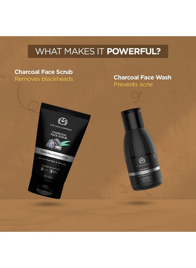 The Man Company Face On Point Facial Kit With Vitamin C Serum Charcoal Face Wash & Face Scrub Daily Moisturizing Cream Soft & Supple Skin Gift Set For Him  - Image 4