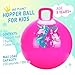 U&C Planet UC Planet Hopper Ball 20 inches Bouncy Ball with Handle for Kids Age 5 6 7 8 9 Sit on Bounce Jumping Hopping Toy with Pump Great Toddler Girls Toys for Birthday Easter Basket Stuffers Gifts Pink - Image 4